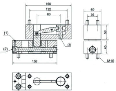 Piastra ottone sinistro per WAB 180