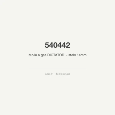 Molla a gas DICTATOR 540442 - stelo 14mm