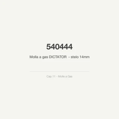 Molla a gas DICTATOR 540444 - stelo 14mm