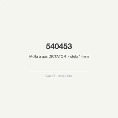 Molla a gas DICTATOR 540453 - stelo 14mm