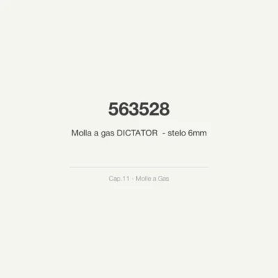 Molla a gas DICTATOR 563528 - stelo 6mm