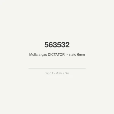 Molla a gas DICTATOR 563532 – stelo 6mm