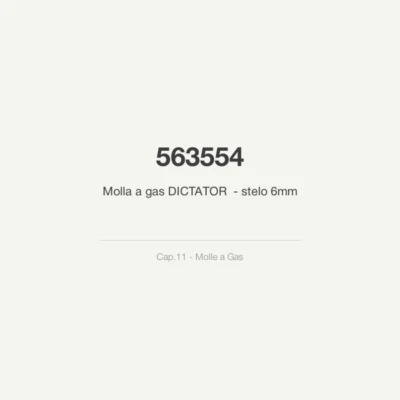 Molla a gas DICTATOR 563554 – stelo 6mm