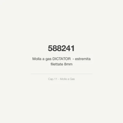 Molla a gas DICTATOR 588241 - estremita filettate 8mm