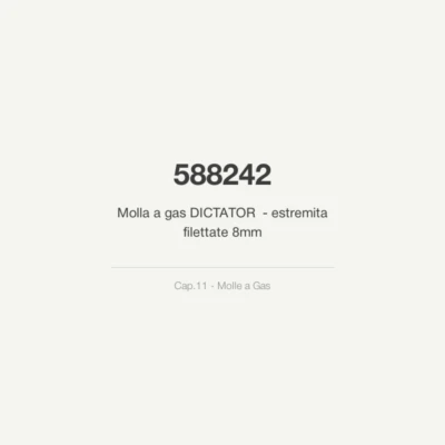Molla a gas DICTATOR 588242 - estremita filettate 8mm