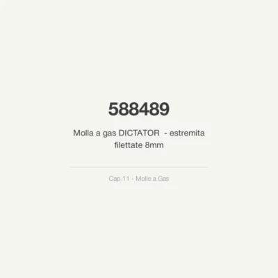 Molla a gas DICTATOR 588489 - estremita filettate 8mm