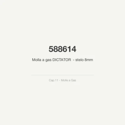 Molla a gas DICTATOR 588614 - stelo 8mm