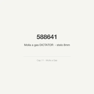 Molla a gas DICTATOR 588641 - stelo 8mm