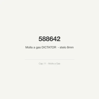 Molla a gas DICTATOR 588642 - stelo 8mm