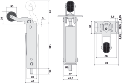 Chiudiporta Dictator standard con asole