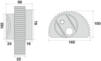 Mezzo ingranaggio operatore OTIS 9550T