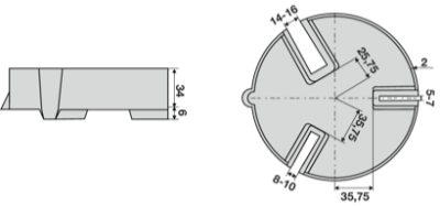 Raccoglitore olio h.34 per guide 5-7 8-10 14-16