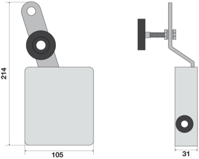 Finecorsa SAFOV SX con piastra