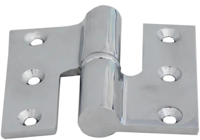 Cerniera a libro 80x55 ottone cromato DX