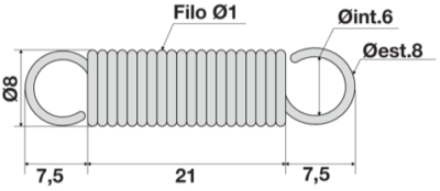 Molla trazione nucleo teleruttore NF41