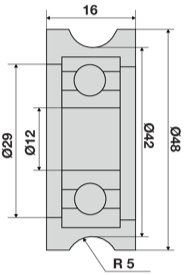 Ruota D.42 R5 cuscinetto F12 BASSETTI