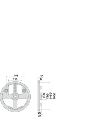 Puleggia per operatore CF 12 BASSETTI