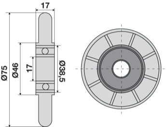 Ruota sospensione porta automatica A/2PO FIAM