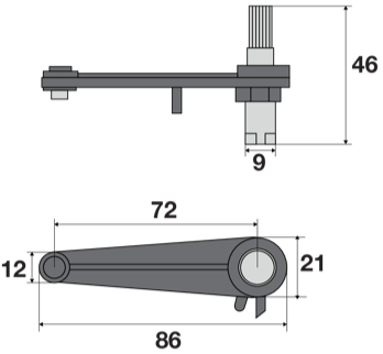 Leva interna serratura non omologata