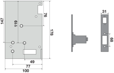 Kit sostituzione serratura WENGHEL semiautomatica omologata