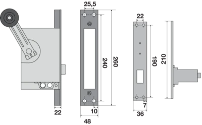 Kit sostituzione serratura SCHINDLER semiautomatica per porte in legno