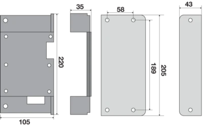 Kit sostituzione serratura CIOCCA semiautomatica nuovo tipo