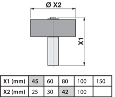 Rotella con perno diametro 42mm KRONENBERG