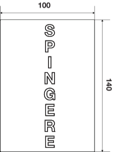 Targa SPINGERE 100×140 mm