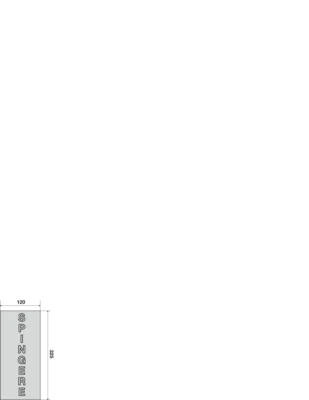 Targa SPINGERE 120×325 mm