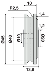 Ruota 39.1 D.45 bussola F10