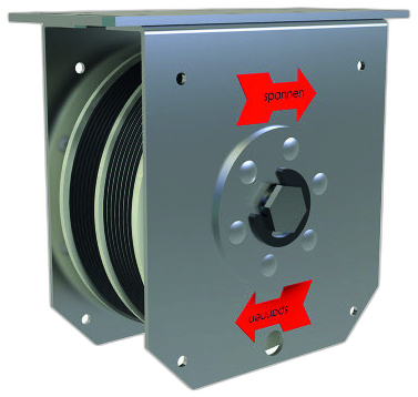 Doppia molla a bobina 50N con supporto