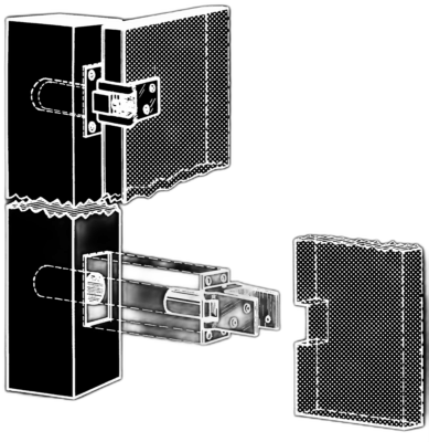 Cerniera autoportante HAWGOOD 41K grigio piastra zincata