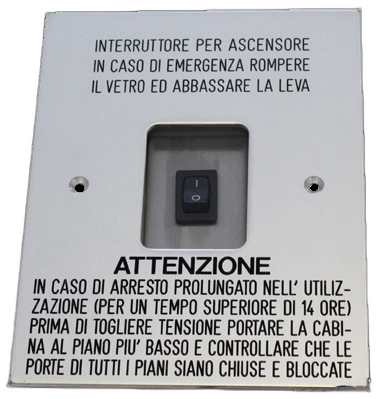 Interruttore emergenza a fune con scatola