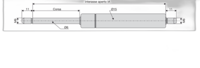 Molla a gas DICTATOR 563444 – estremita filettate 6mm