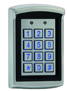 Tastiera a codici inox luminosa e transponder IP55
