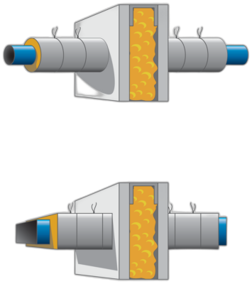 Wrapping antincendio per tubi in ferro DS STOP FIRE WRP LA