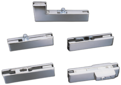 Connettore superiore porta/traversa parete per porte in vetro