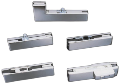 Connettore superiore porta/traversa parete per porte in vetro